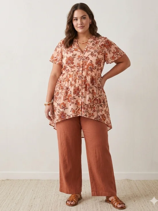 TORRID - Lexie Chiffon Babydoll Top - Picture 2 of 12